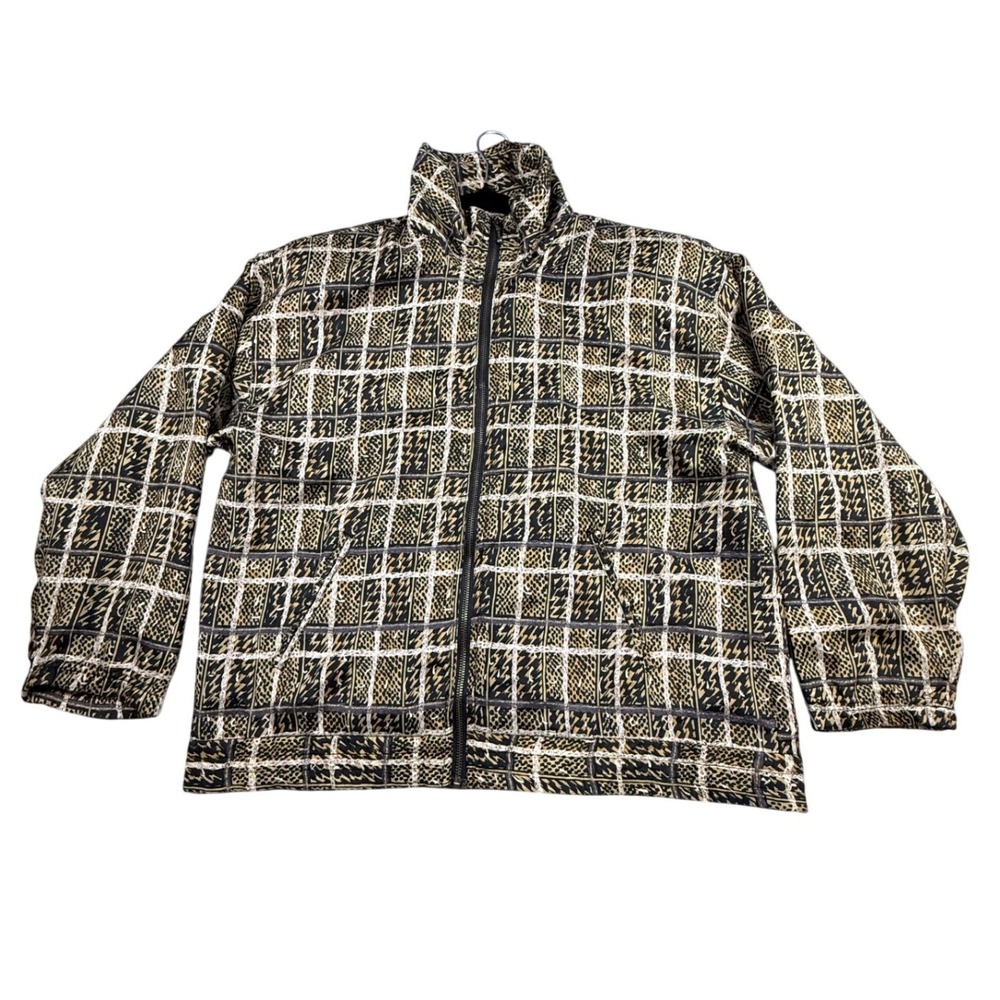 Vintage Y2K Outbrook Women's Medium Jacket Mixed Animal Print Zip Up